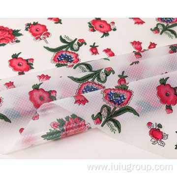 Flower printed modern white EVA table cloth